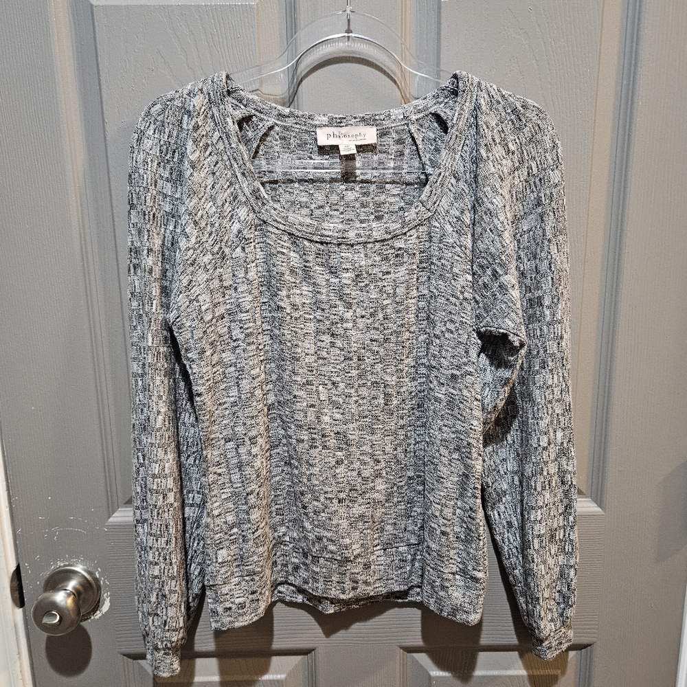 Philosophy Gray Knitted Top Small